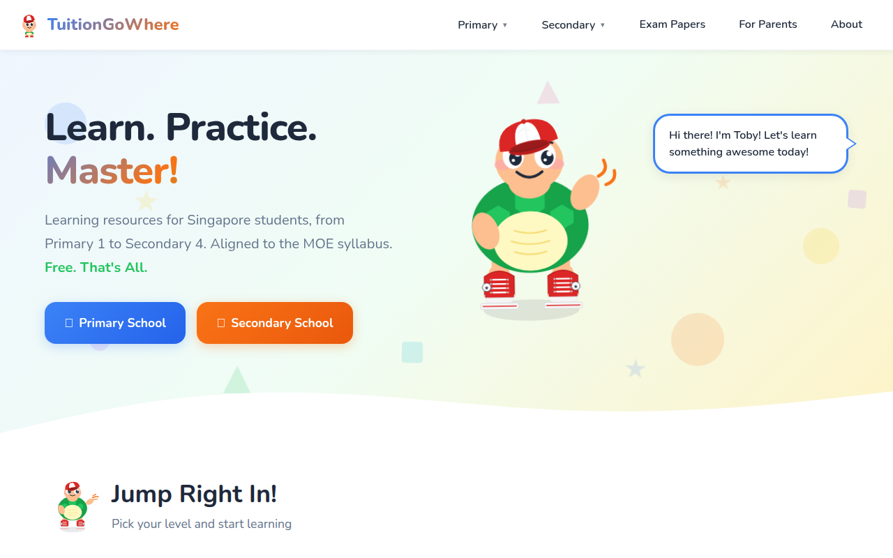 TuitionGoWhere screenshot